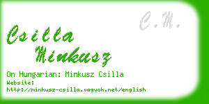 csilla minkusz business card